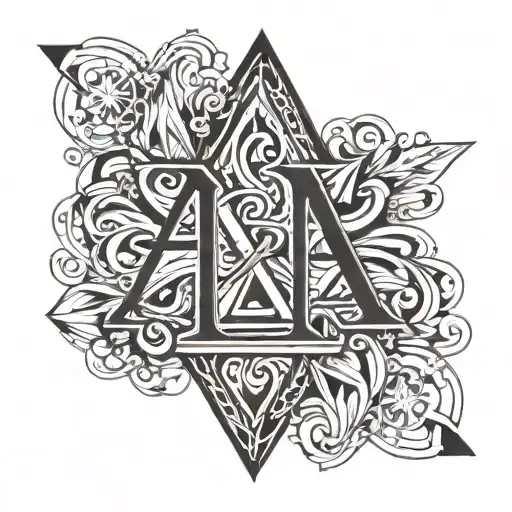 Two Letters A R In A Beautiful Font Close To Each Other And A Heartbeat