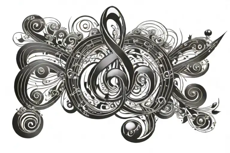 Treble Clef With 93 Million Miles Sheet Music Notes