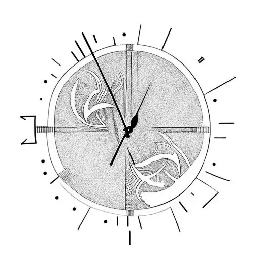 Analog Clock With Family Holding Hands