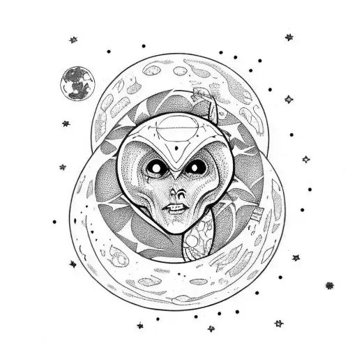 Moon And Alien