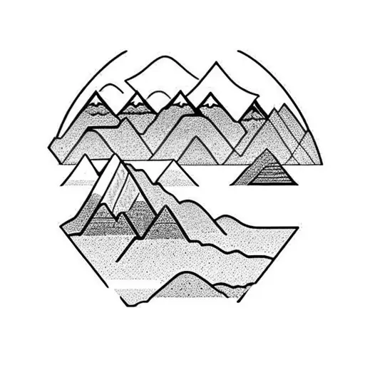 Mountains And River In Diamond Border