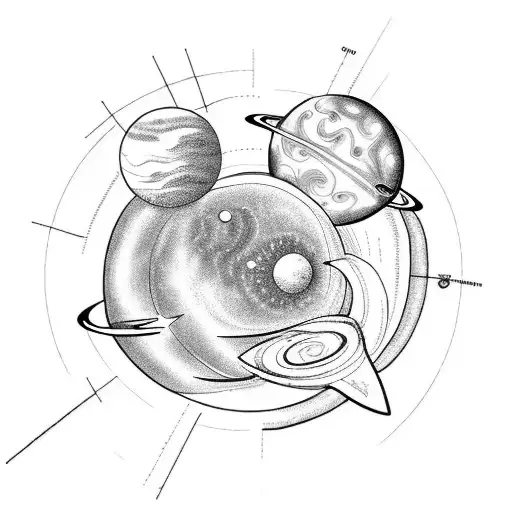 Solar System With Sun In Middle