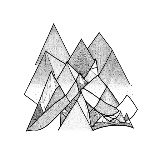 Mountains Slihouette Line That Merges Into Heartbeat Pulse Graphic Line