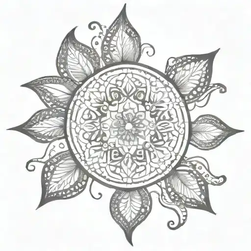 Mandala Design Moon Made Entirely Of Intricate Design