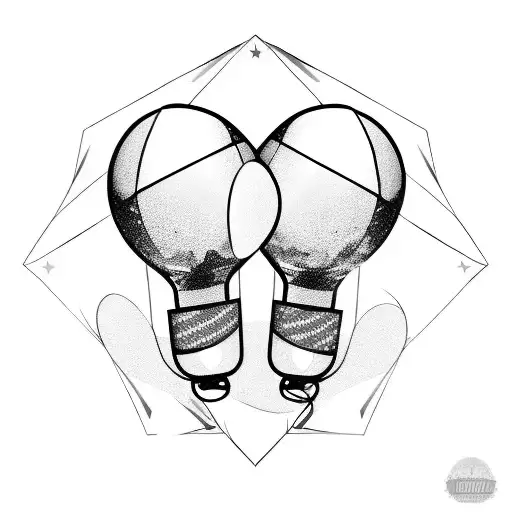 A Pair Of Maracas With Cuban Flag