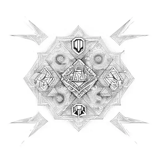 Gaming Symbols In A Triad Pattern