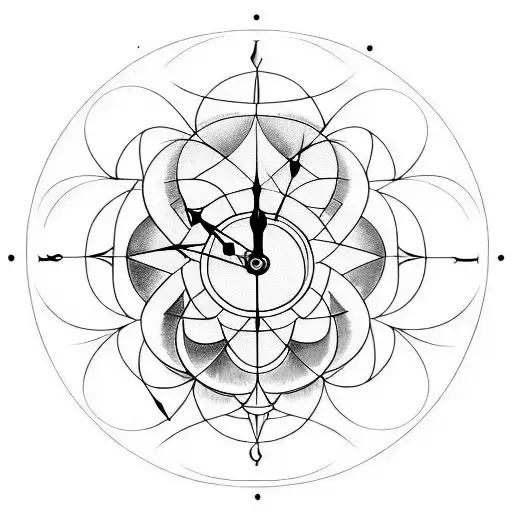 Clock Melting Into Seed Of Life