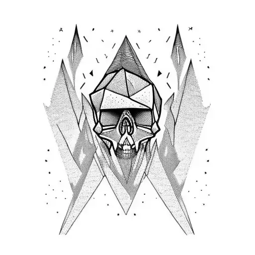 Skull Mountains On Fire