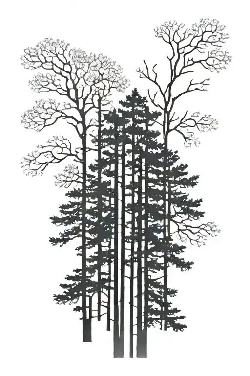 Aspen Tree Silhouette For Bicep