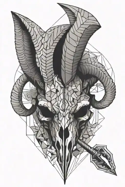 Warrior Spear Ram Skull