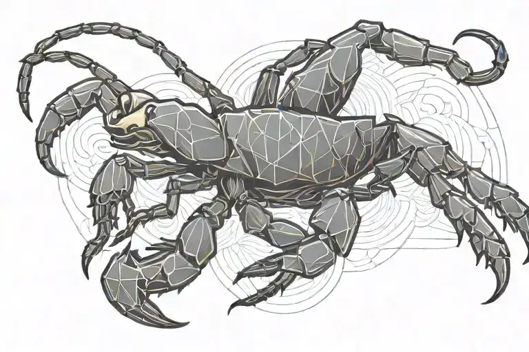Scorpion Crawling Full Body Shaped Like Design Featuring The Name Laura