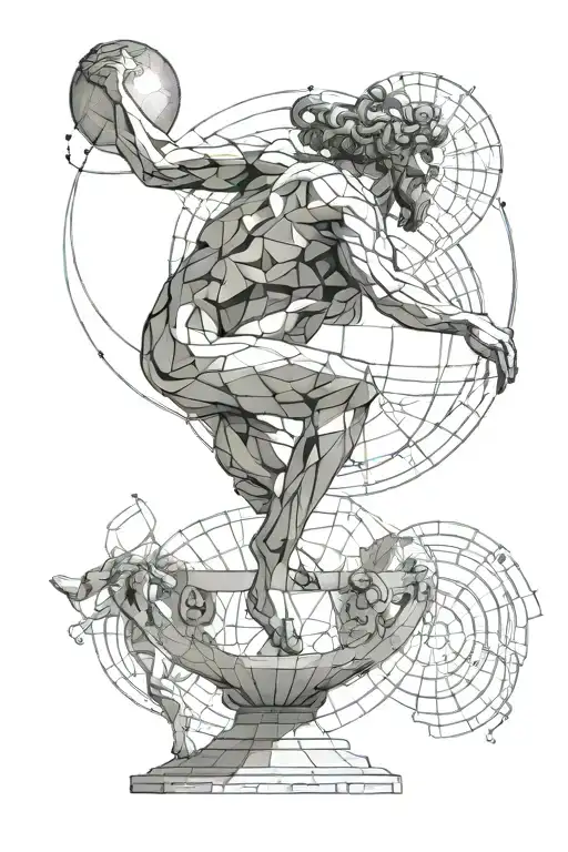 Greek Atlas Holding The World On The Back