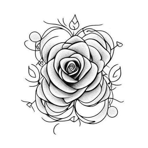 Skull And Rose Vines