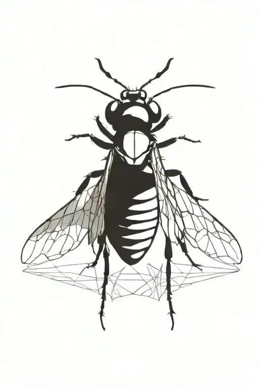 Wasp With A Noose Ink Splatter