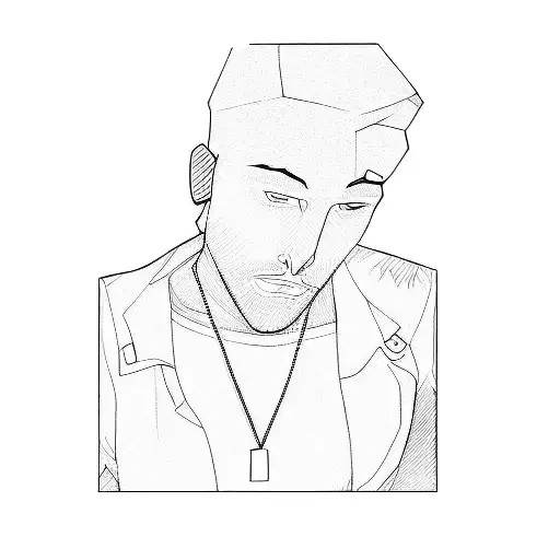 A Man Wearing A Necklace