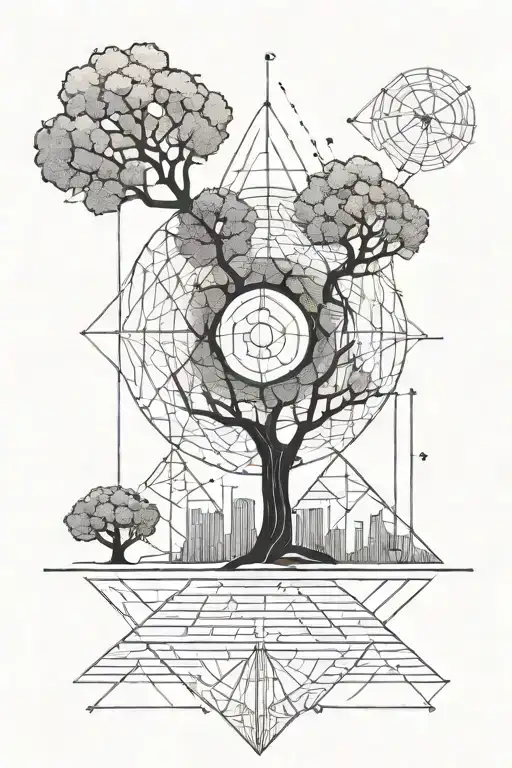 Minimalist Tree With Coordinates