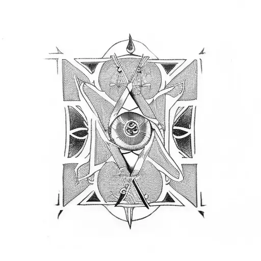 Ankh Symbol And 6 Of Spades