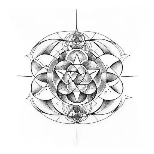 Space Themed Sacred Geometry Pec And Shoulder