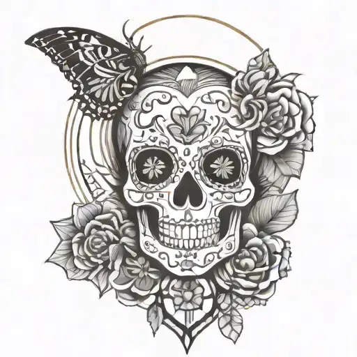 La Catrina In Love With A Skull