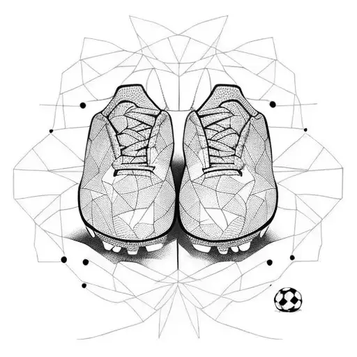 Soccer Shoes With A Soccer Ball