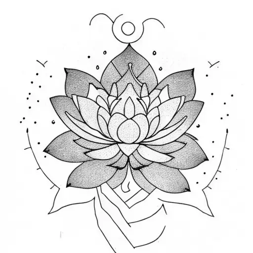 Small Lotus Flower On A Cloud