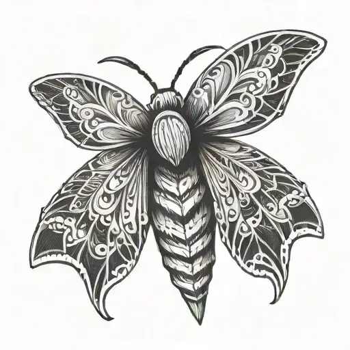 Moth Tattoo Design