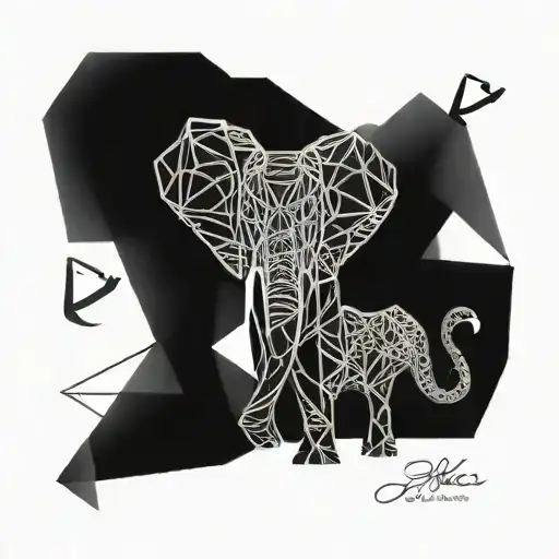 An Elephant Made Of Musical Notes With Nature Scenery Inside Its Body