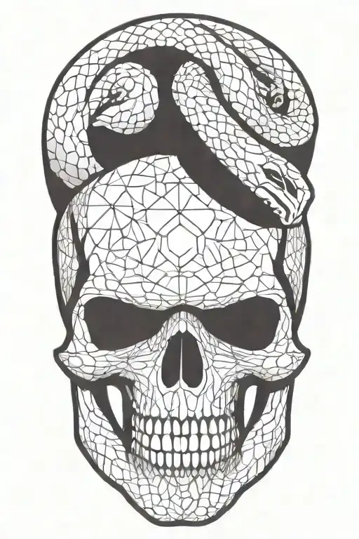 Snake Cross Skull Made