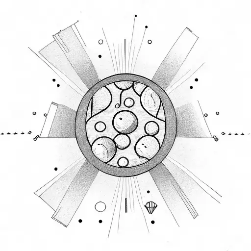 Broken Bulb With Planets Going Out