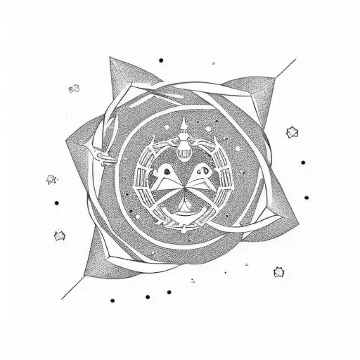 A Minimalist Tattoo Scorpio Sign With The Stars