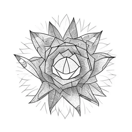 Cactus With Sunset In The Delicate Background