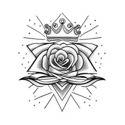 Mom Tattoo On Finger With Crown