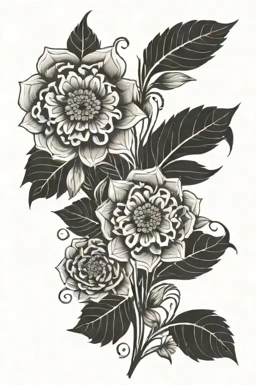 Floral Elegant Tattoo Inspired By Polish Silesian Embroidery