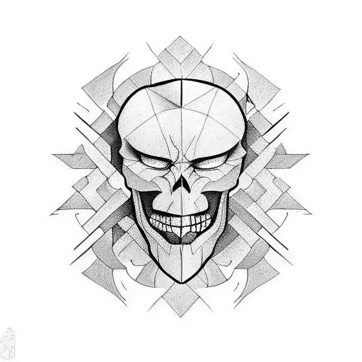 Half Happy Half Evil Split Design Lines