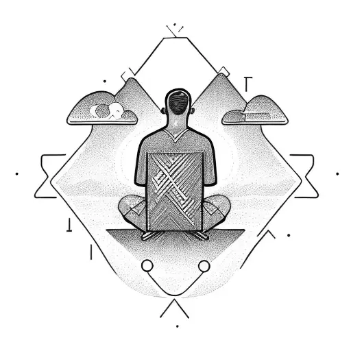 Man Sitting On The Beach