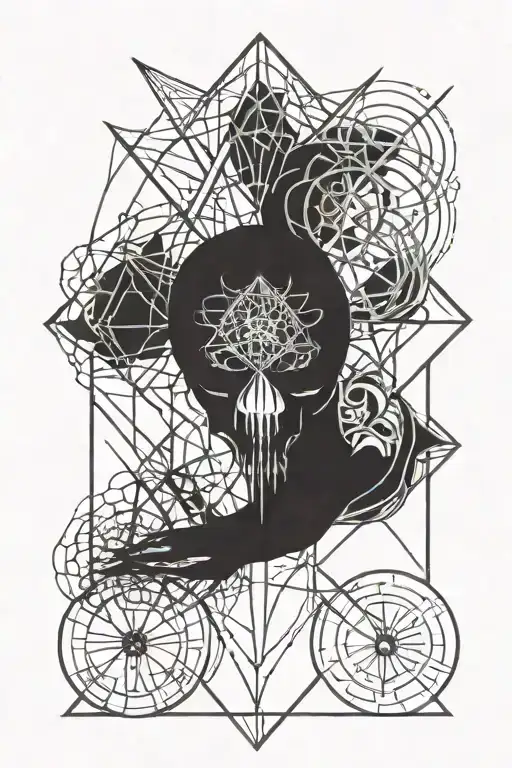 Sadomasochism Symbol Incorporating Elements Of Death And Pain