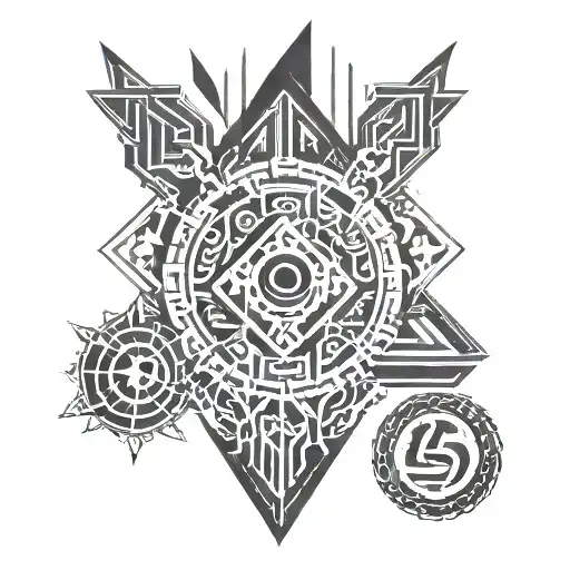Sigma Sign Creative Style Tattoo Featuring Elements