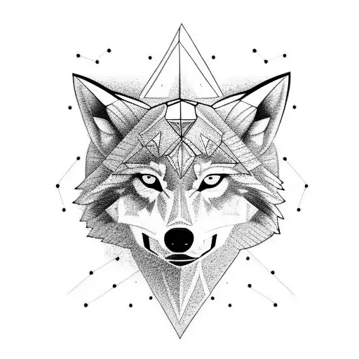 Wolf With Colored Eyes