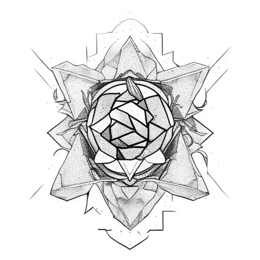 Broken Sword With Bloom Growing From Shards