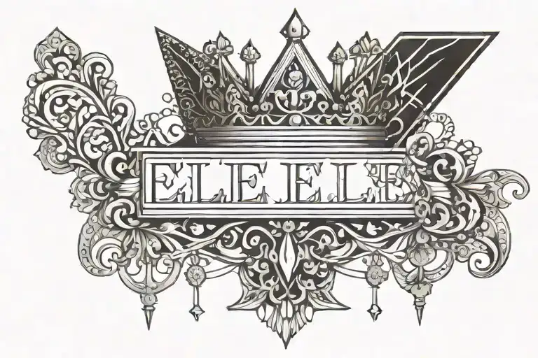The Name Elle And A Crown