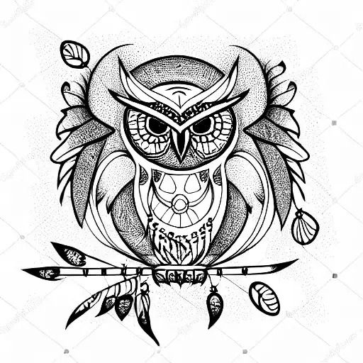 Owl With Dream Catcher
