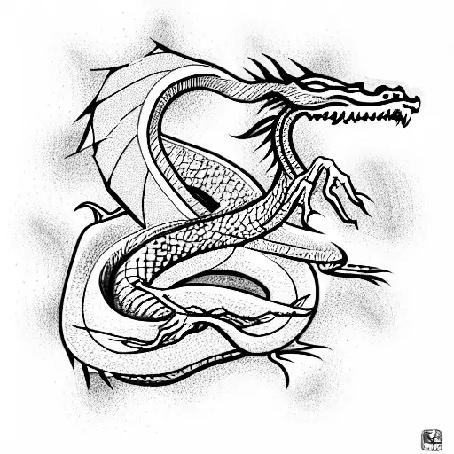 Dragon And Snake Colliding