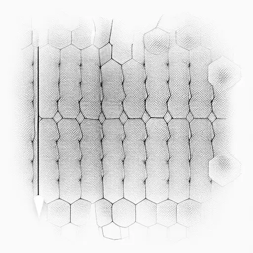 Honeycomb Sleeve With Light Shading On One Side For A 3D Effect