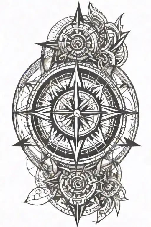 Tribal Compass With Spiritual Awakening