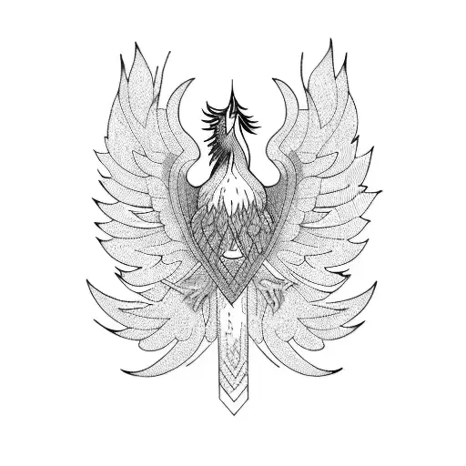 Phoenix For Back Shoulderblade