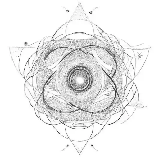 A Fibonacci Spiral Merging With A Galaxy