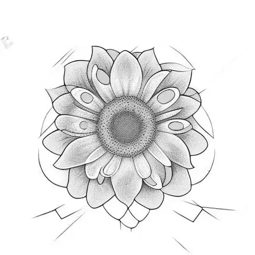 White Cat With Daisy Flower