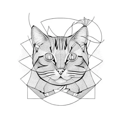 Line Drawing Cat