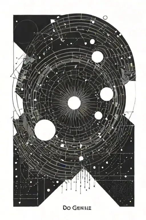 A Black Hole Event Horizon With The Words Do Not Go Gentle Into That Goodnight Underneath