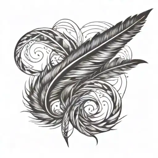 Feather And Infinity Symbol